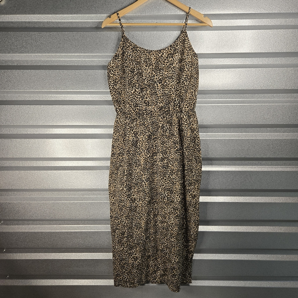 Old Navy Midi Dress – Cheetah Print – Size M